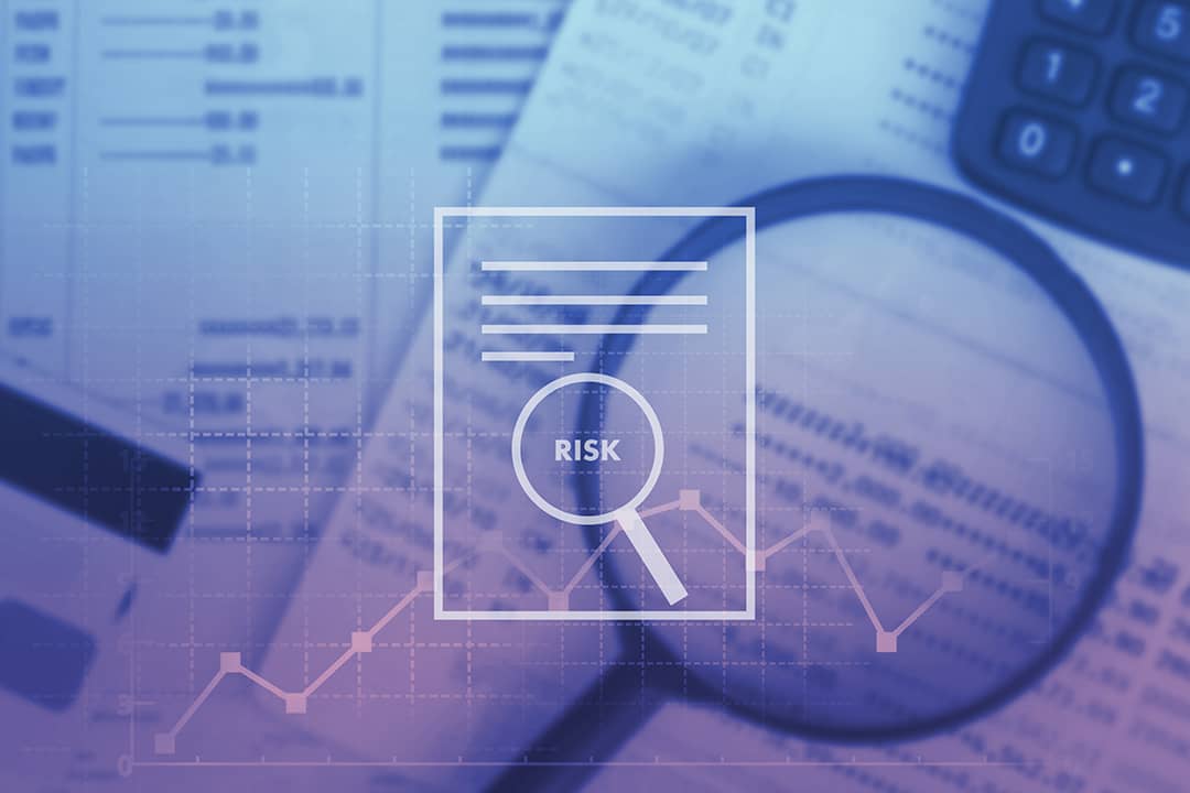 A conceptual graphic of risk assessment and business analytics